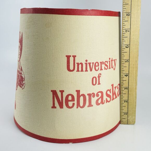 VTG Nebraska Cornhuskers Herbie Husker Lamp Shade Paper Sports Decor Football - Picture 13 of 14